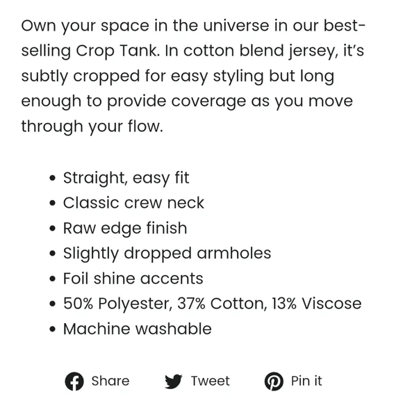 Spiritual Gangster Quartz Pink Crop Tank Small NEW - Picture 4 of 4